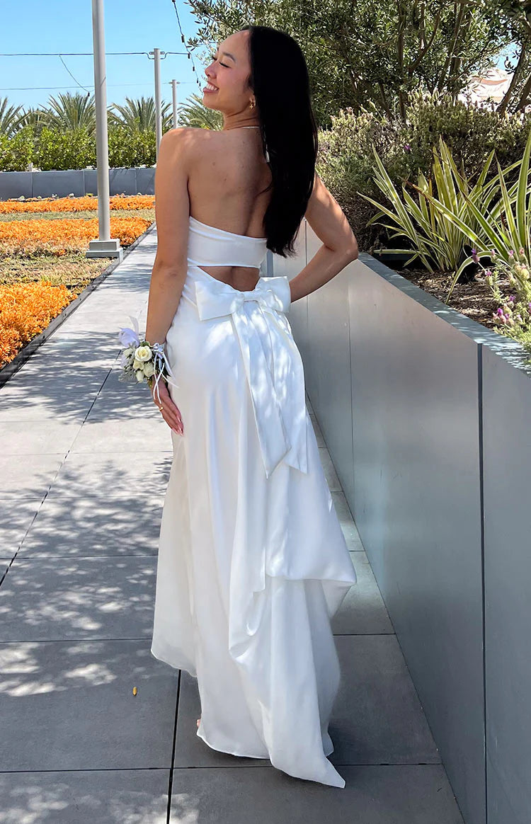 Nicole White Maxi Dress